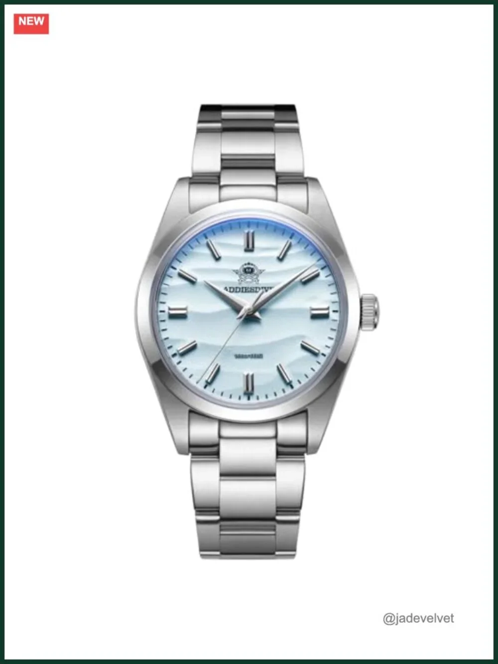 Men's 36mm Quartz Watch Stainless Steel 100m Waterproof